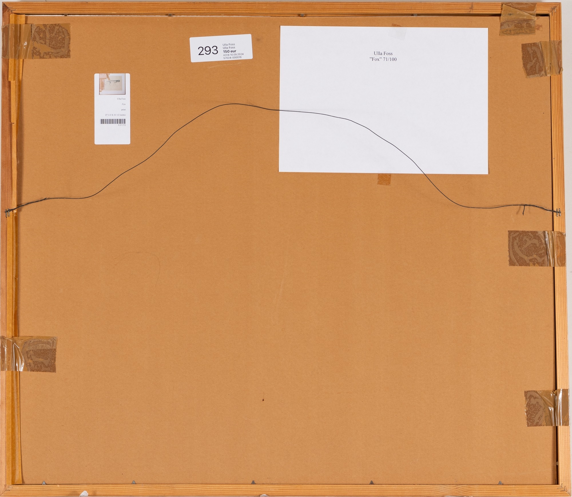 Artwork by Ulla Foss, Fox, Made of lithograph