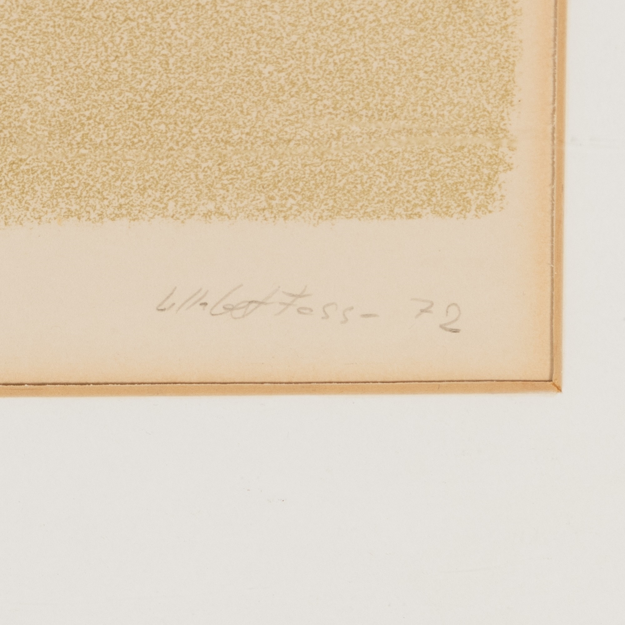 Artwork by Ulla Foss, Fox, Made of lithograph