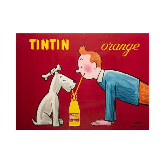 Raymond Savignac | Raymond Savignac Tin Tin Orange Poster (1962