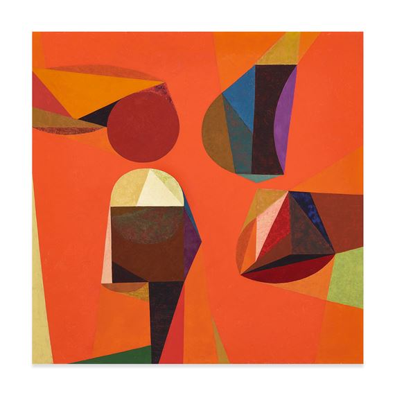 On red , 1958 by Frederick Hammersley, 1958