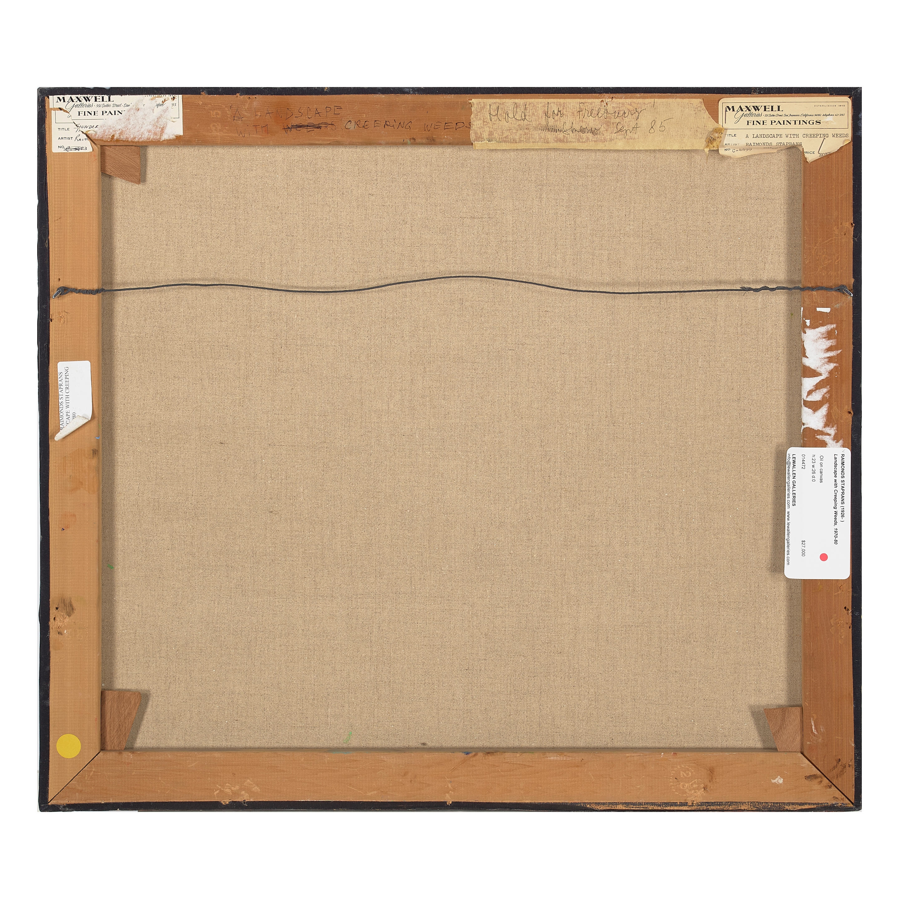 Artwork by Raimonds Staprans, A Landscape with Creeping Weeds , 1970-80, Made of oil on canvas