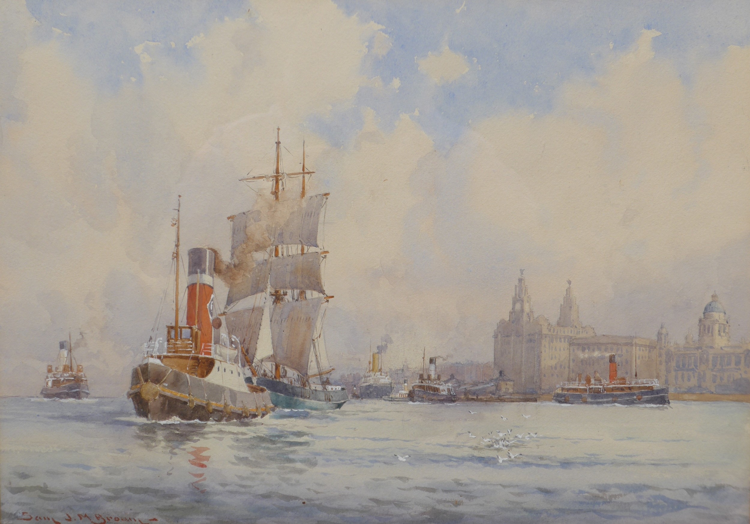 Samuel John Milton Brown | Liverpool From The River | MutualArt