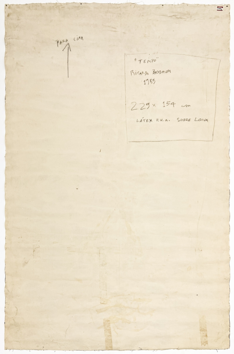 Artwork by Ricardo Basbaum, Tempo (1985, Made of canvas