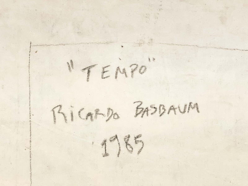 Artwork by Ricardo Basbaum, Tempo (1985, Made of canvas