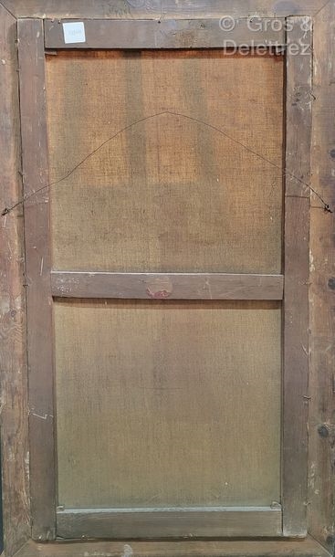 Artwork by Sakis der Azarian, Young shepherdess at the top of the mountain. . Signed lower left.  (Restorations, Made of Oil on canvas