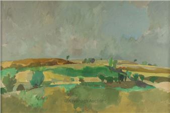 Philip Bornarth Oil Painting Mid Century Landscape - Philip Bornarth