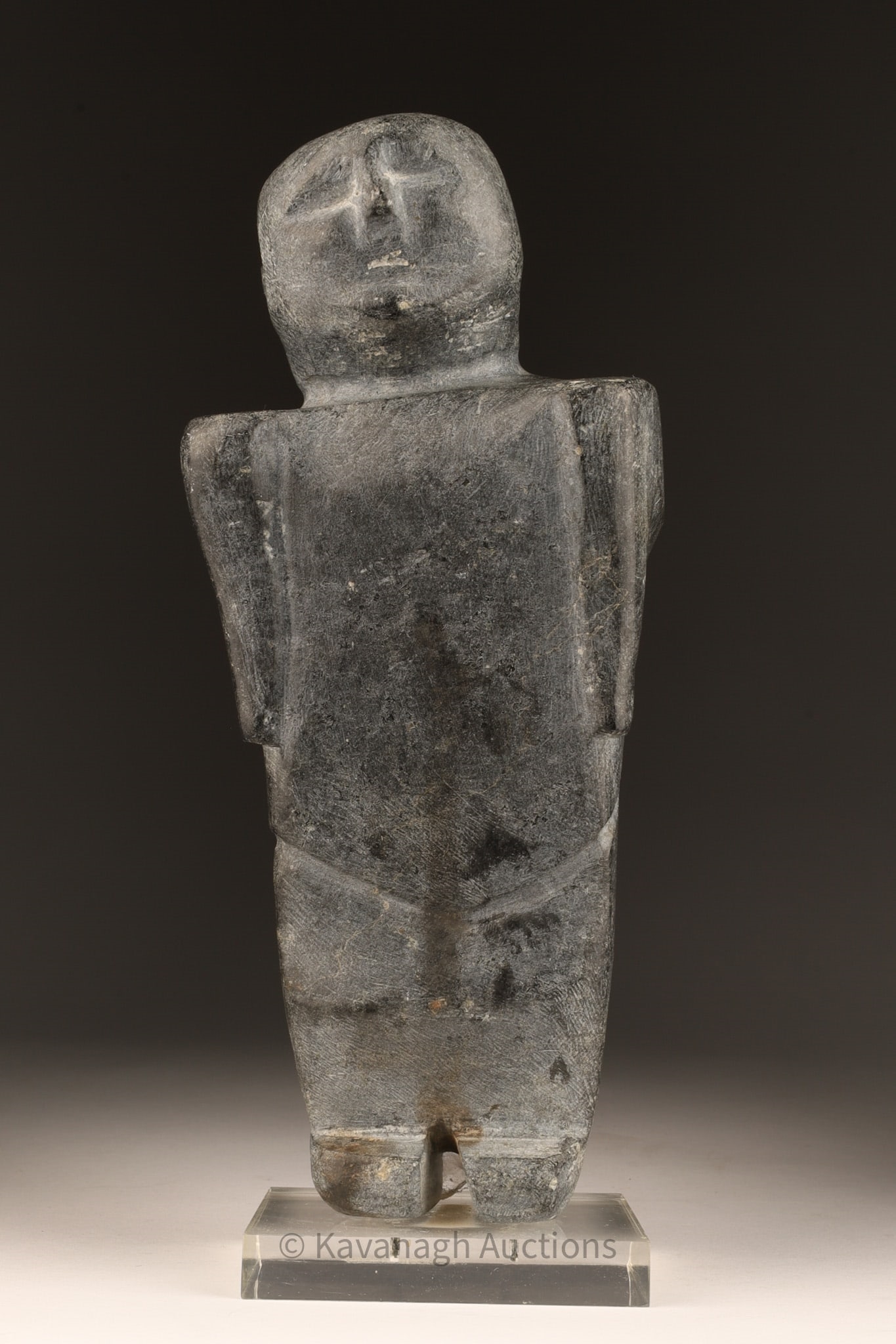 John Kavik | John Kavik Inuit Soapstone Sculpture Mother Child | MutualArt