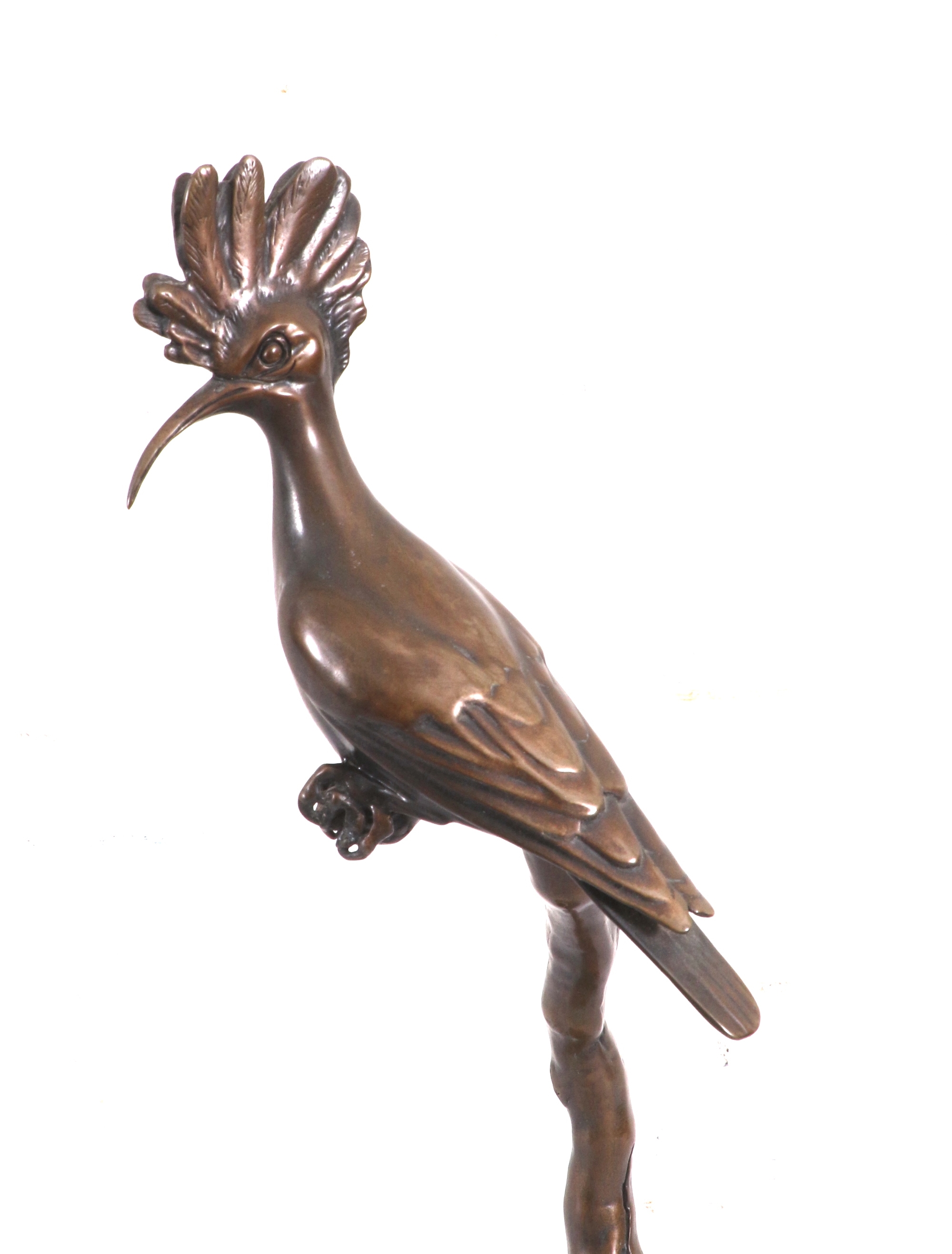 Artwork by Frank Miles, HOOPOE ON A BRANCH, Made of patinated bronze