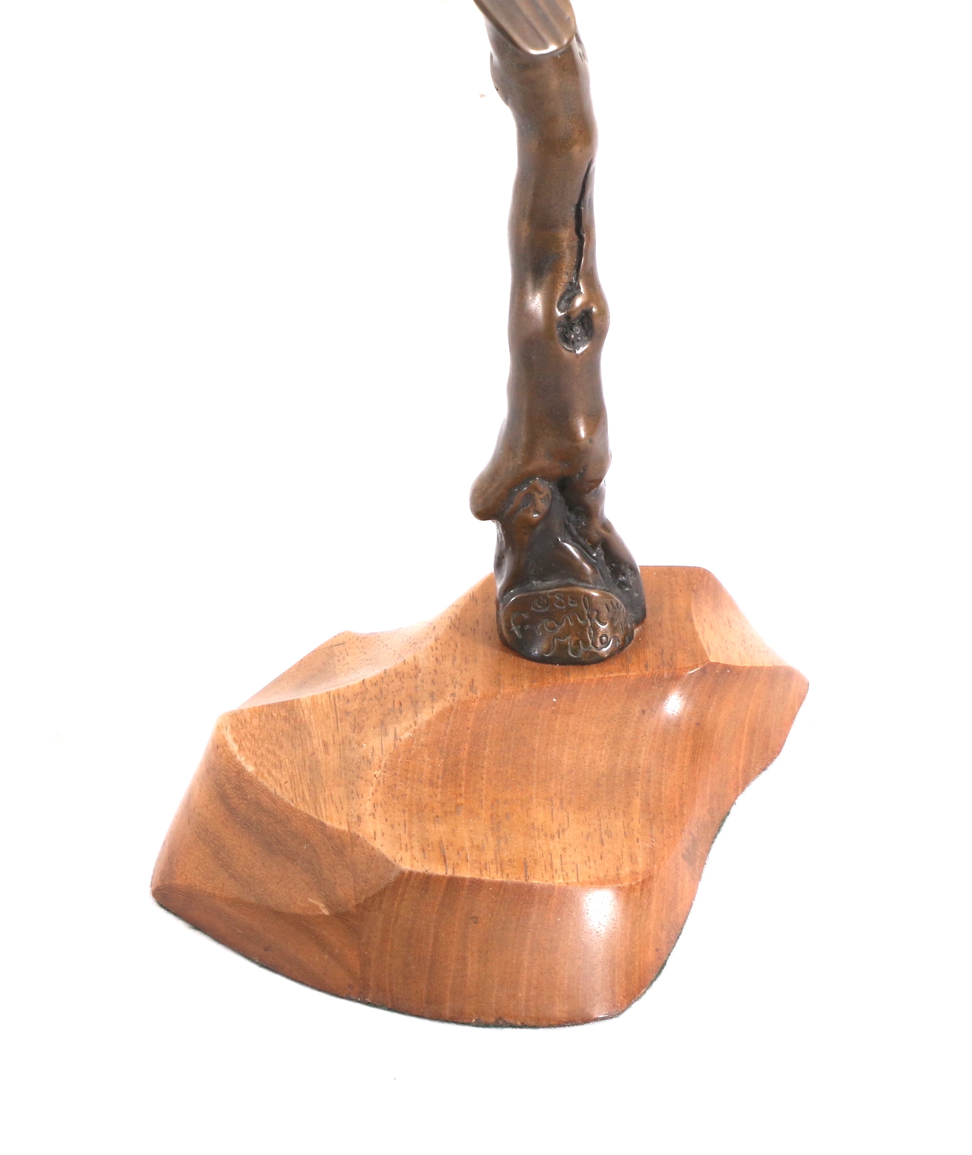 Artwork by Frank Miles, HOOPOE ON A BRANCH, Made of patinated bronze