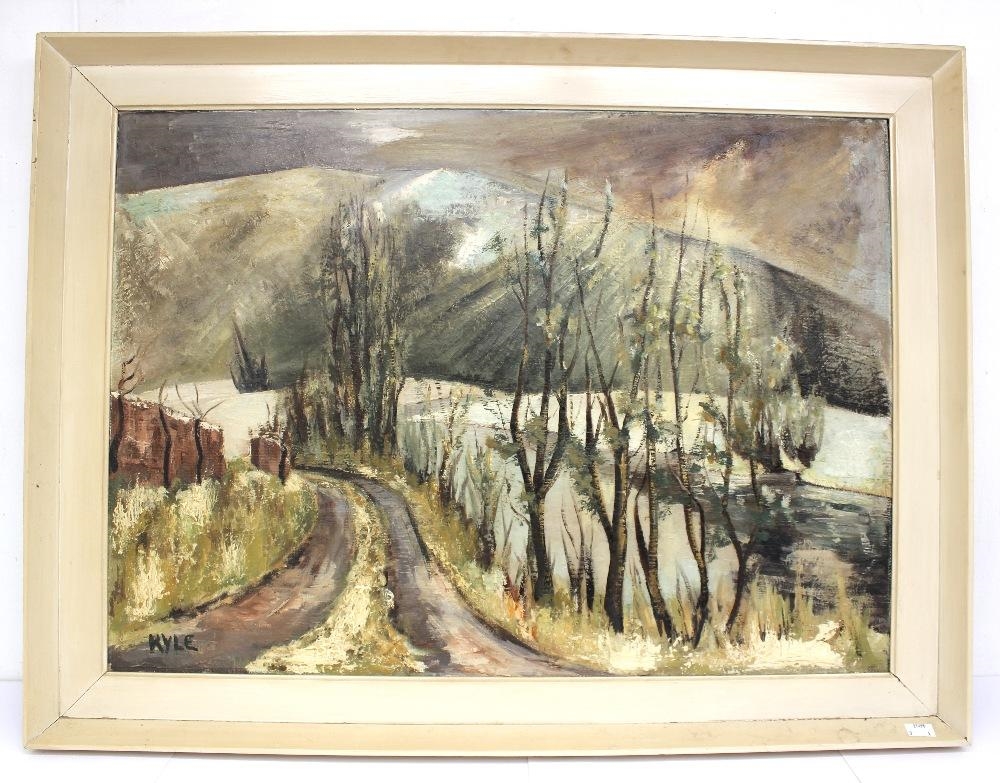 Artwork by Joyce E Kyle, Contemporary); River Esk; oil on board; signed and framed, Made of oil on board