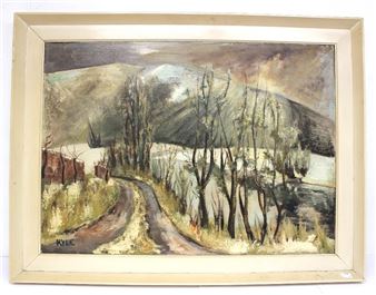 Contemporary); River Esk; oil on board; signed and framed - Joyce E Kyle