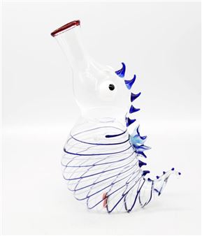 Massimo Lunardon- A glass seahorse wine decanter - Massimo Lunardon