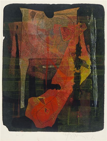 Plan and Opposition by Harold Town, dated 1957