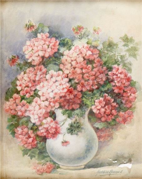 Bouquet de géraniums by Madeleine Renaud