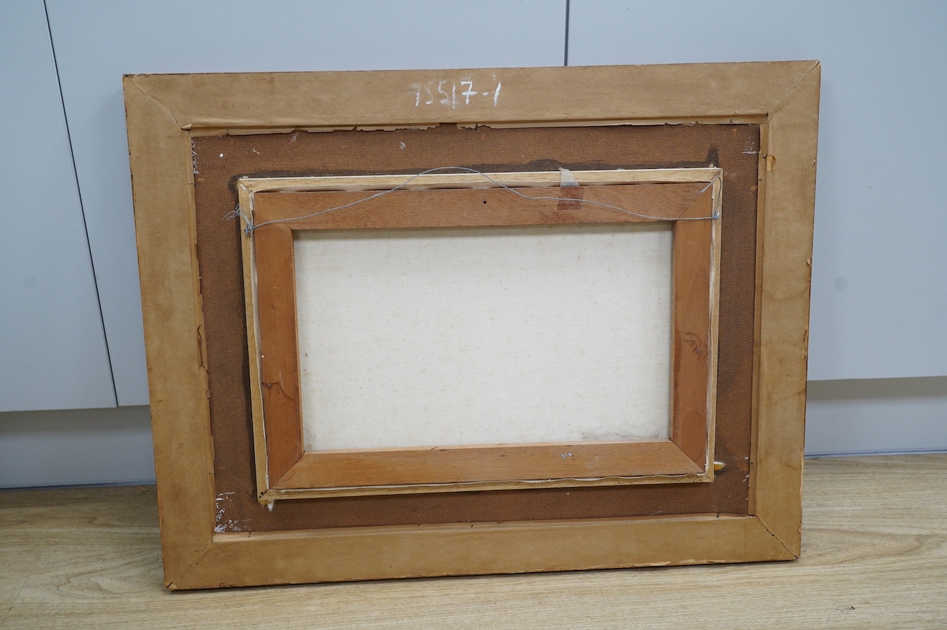 Artwork by Pablo Matania, Five figures walking, Made of oil on canvas