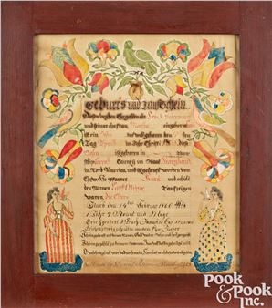 Daniel Peterman, fraktur birth certificate - Daniel Peterman