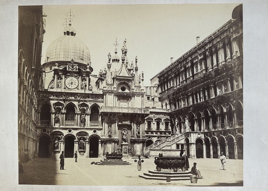 Artwork by Carlo Naya, ITALY - VENICE - CARLO NAYA, Made of Photographs. 5 albumin prints mounted on cardboard