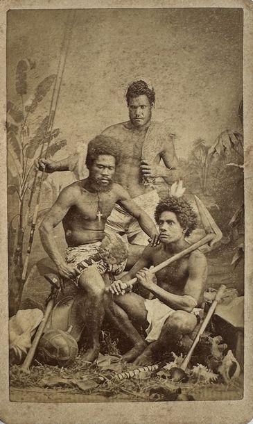 Artwork by Allan Hughan, NEW CALEDONIA - VISIT CARDS - ALLAN HUGHAN 1834-1883 - DUFTY - Lot 69, Made of mounted albumen prints