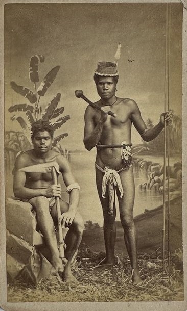 Artwork by Allan Hughan, NEW CALEDONIA - VISIT CARDS - ALLAN HUGHAN 1834-1883 - DUFTY - Lot 69, Made of mounted albumen prints
