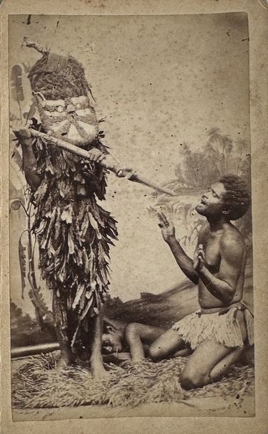 Artwork by Allan Hughan, NEW CALEDONIA - VISIT CARDS - ALLAN HUGHAN 1834-1883 - DUFTY - Lot 69, Made of mounted albumen prints