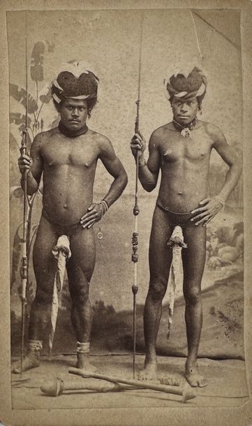 Artwork by Allan Hughan, NEW CALEDONIA - VISIT CARDS - ALLAN HUGHAN 1834-1883 - DUFTY - Lot 69, Made of mounted albumen prints