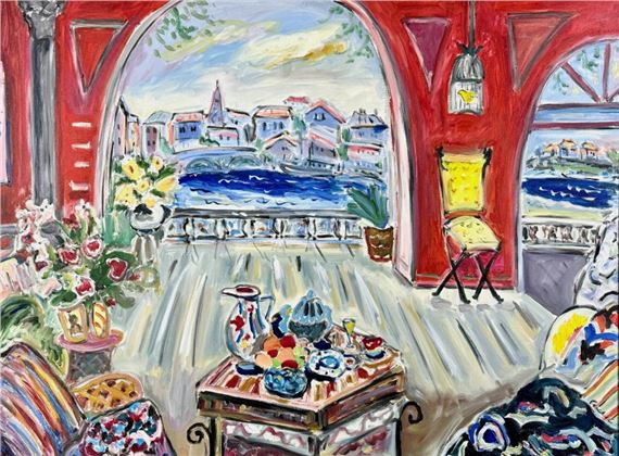 The Red Room" Oil by Beverly Erschell - Beverly Erschell