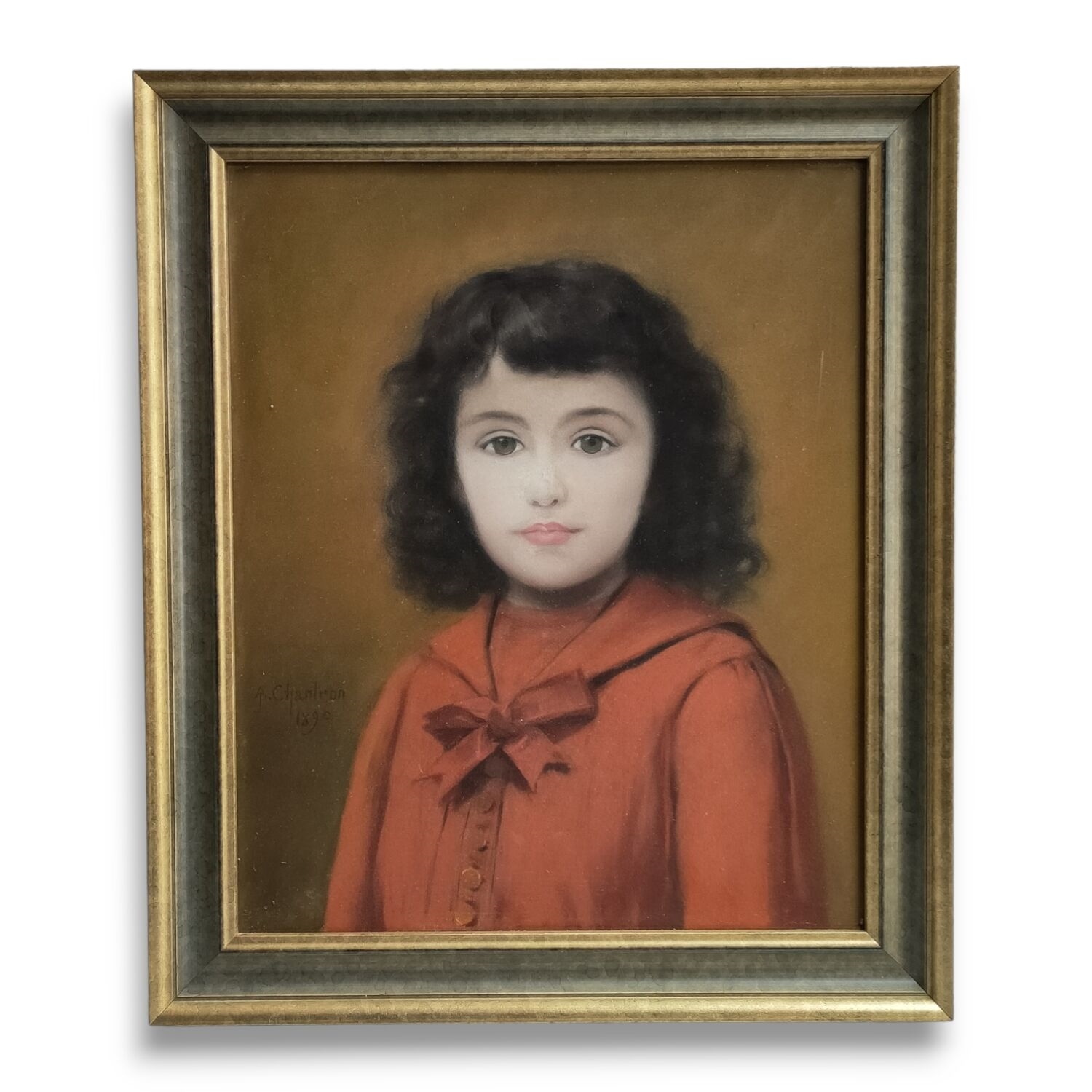Alexandre Jacques Chantron | Portrait de jeune fille (1890) | MutualArt