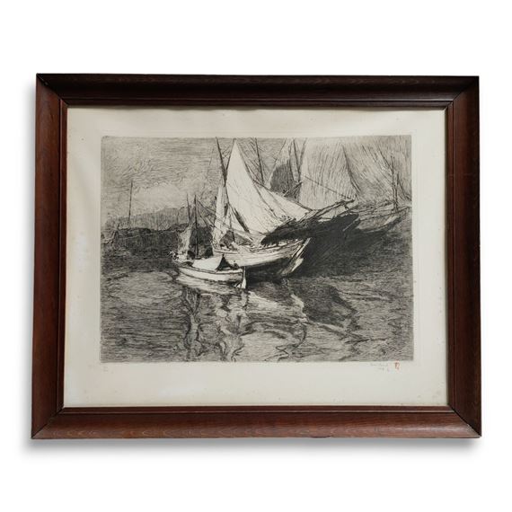 Bateaux au mouillage by René Pinard, 1928