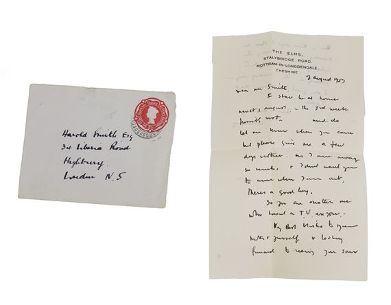 Laurence Stephen Lowry | A handwritten letter to Harold Smith Esq ...