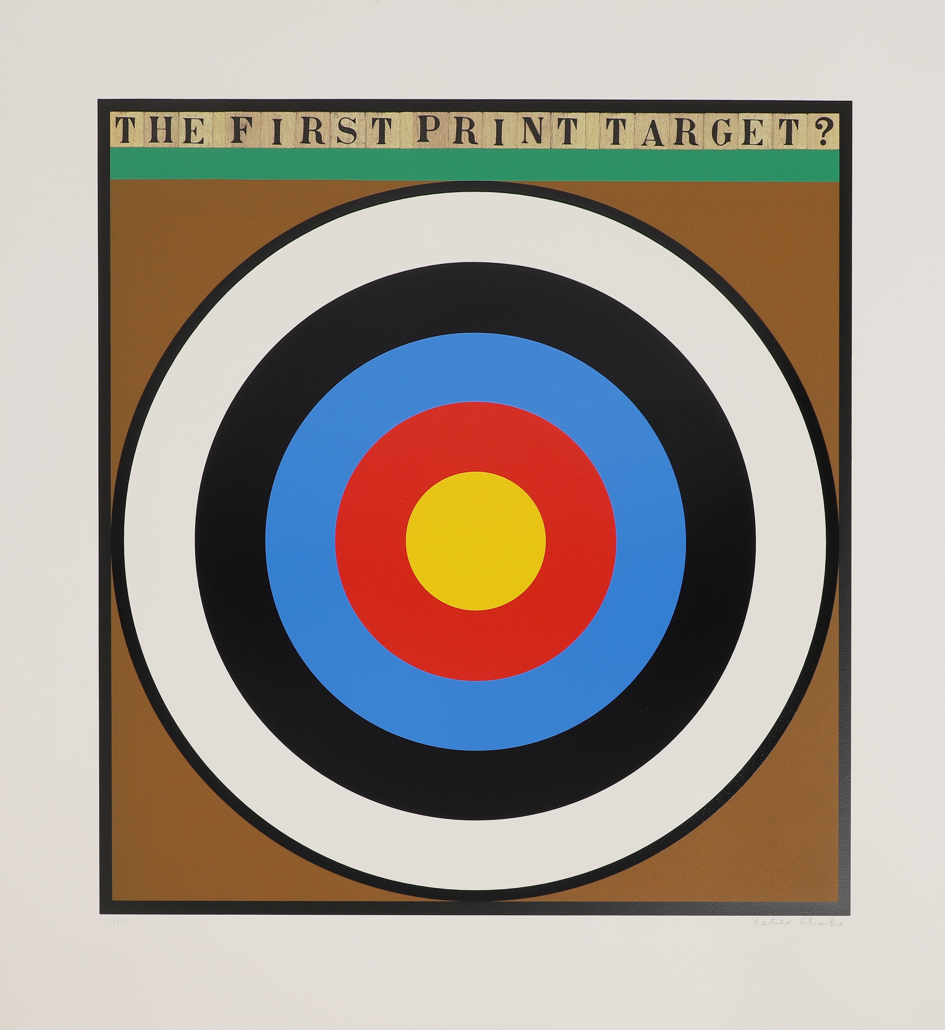 Peter Blake | The First Print Target? (2008) | MutualArt