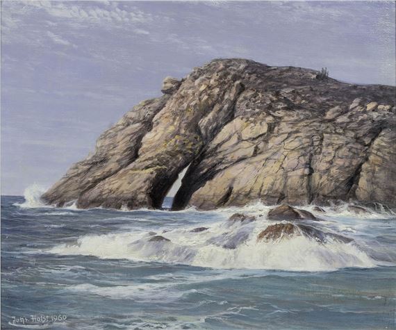 Rocky Coast off Galapagos by Johannes Holst, 1960