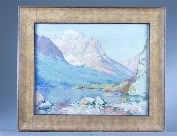 Wilma Lucile Van Slyck, Montana landscape O/C by Wilma Lucile van Slyck