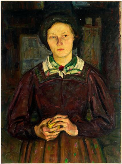 Junge Bäuerin in Tracht aus Fiss i. Tirol - Wilhelm Dachauer