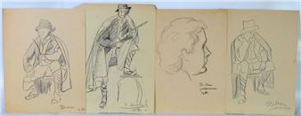 LOT of 120 study drawings mainly signed Suzanne Deniel 4th year Documentary Studies. Average sheet size: 28 x 21 cm. Please ask for the condition reports before the sale: they are not included in the sheets. - Suzanne Deniel