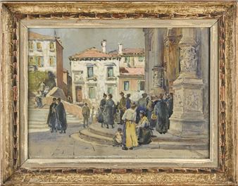 The entrance to the hospital in Venice - Camille-Carlier Vignal