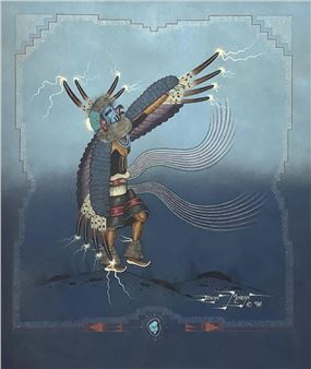 Edwin Ernest Morgan Signed Sand Painting - Edwin Ernest Morgan