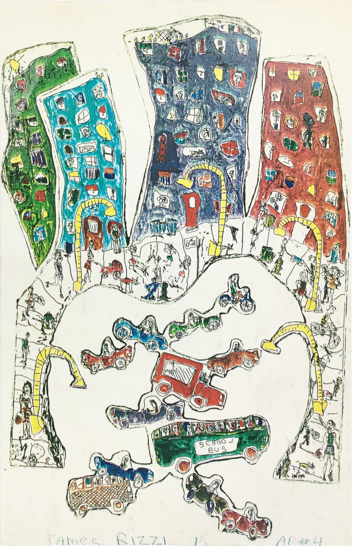 James Rizzi | James Rizzi - Cityscape II (1975) | MutualArt