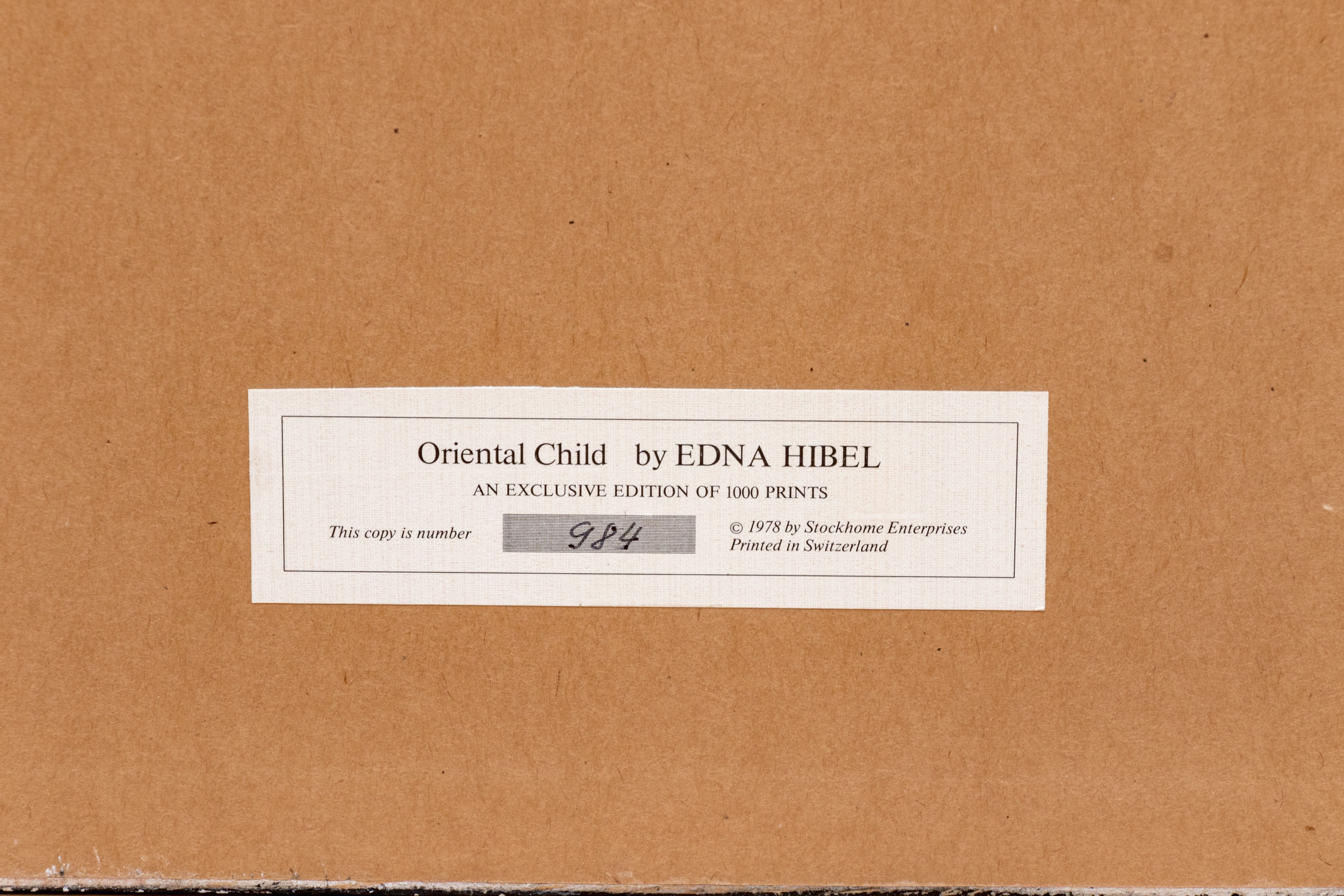 Edna Hibel | Oriental Child (1978) | MutualArt