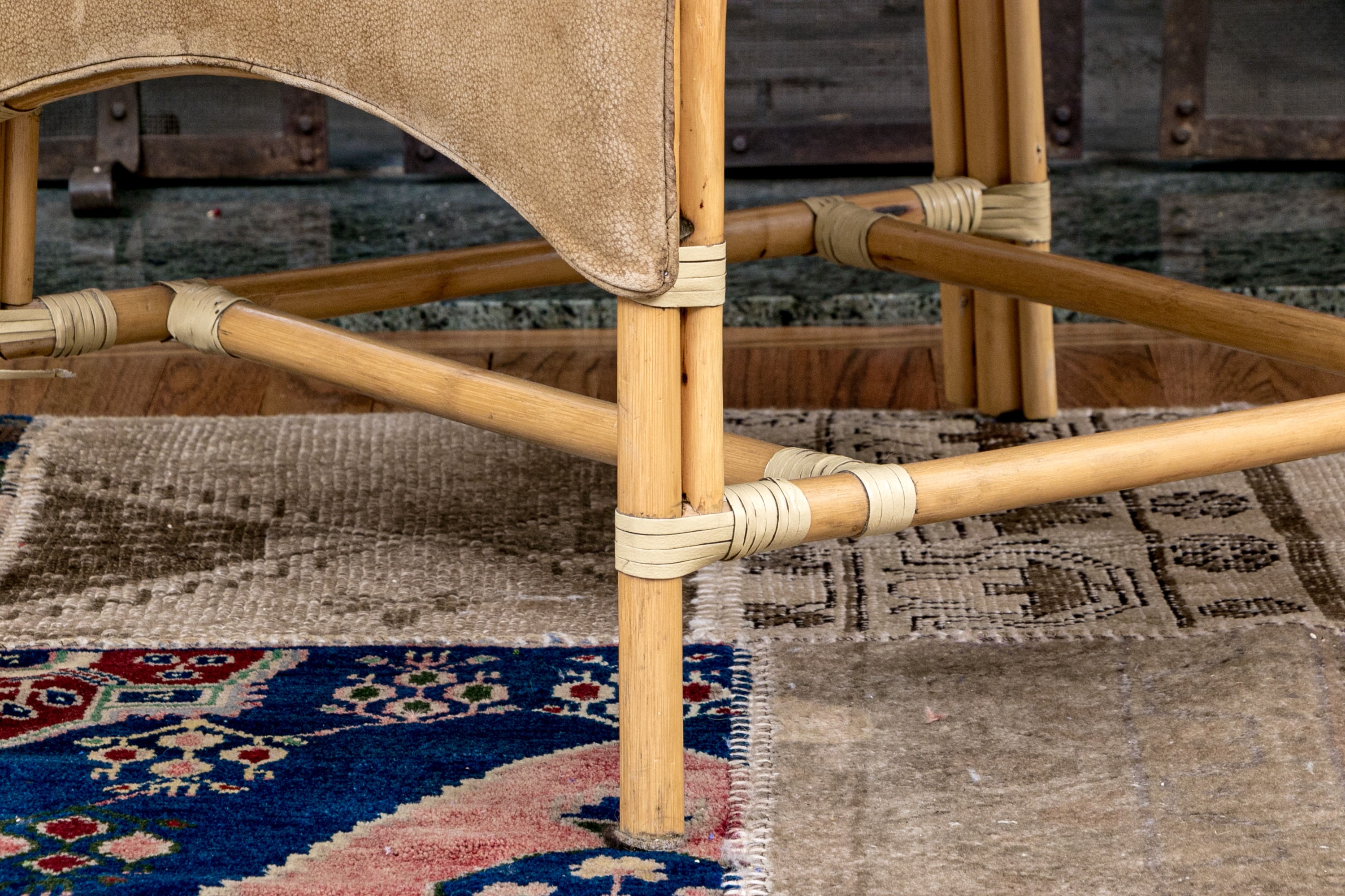 Budji Layug | Mid-Century Modern Leather And Rattan Chair Attributed To ...