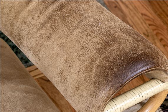 Budji Layug | Mid-Century Modern Leather And Rattan Chair Attributed To ...