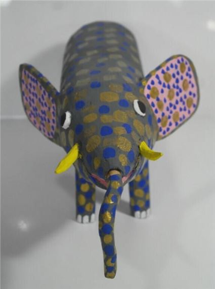 PETER RAFUSE | PETER RAFUSE FOLK ART ELEPHANT CARVING C.2015 (ca. 2015 ...