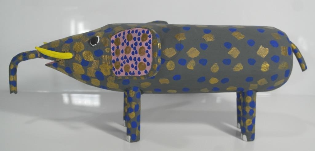 PETER RAFUSE | PETER RAFUSE FOLK ART ELEPHANT CARVING C.2015 (Circa ...