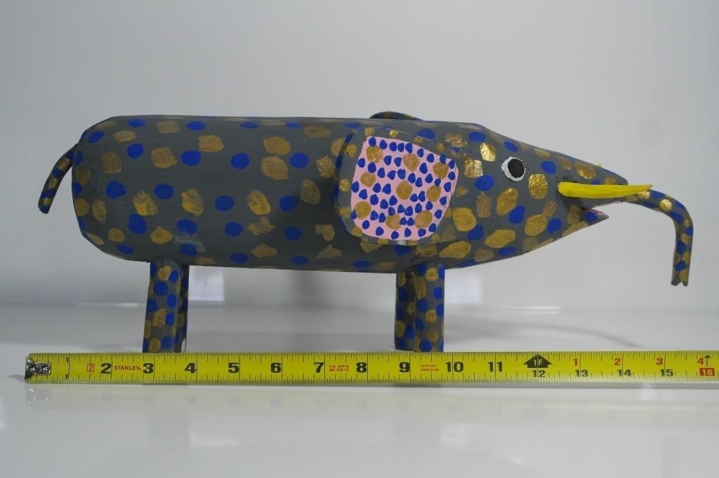 PETER RAFUSE | PETER RAFUSE FOLK ART ELEPHANT CARVING C.2015 (Circa ...