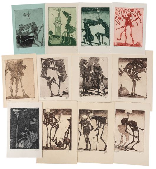 Horst Janssen | Ink Drawing and Thirteen Etchings | MutualArt