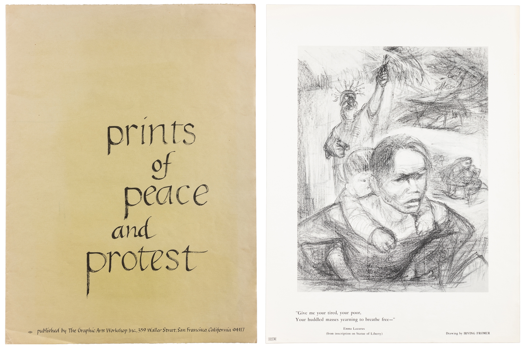 Artwork by Byron Randall, Prints of Peace and Protest, Made of woodcuts on paper