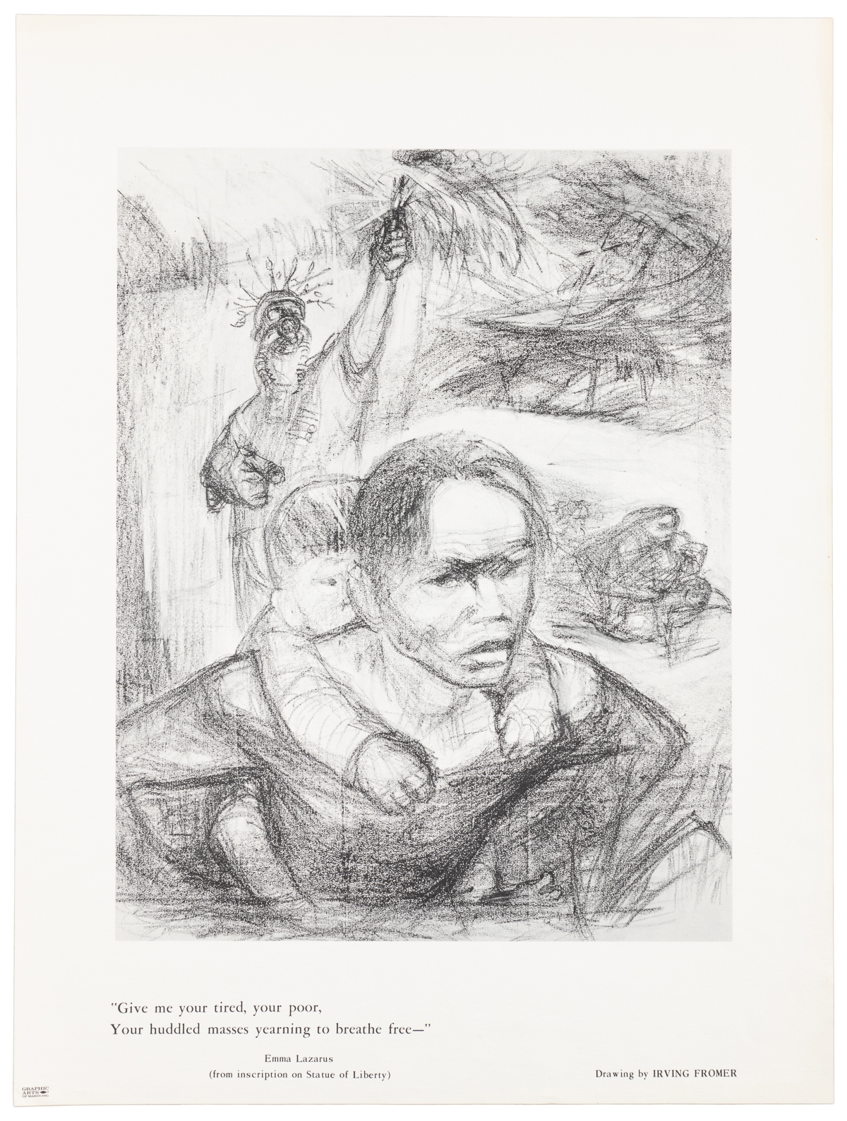 Artwork by Byron Randall, Prints of Peace and Protest, Made of woodcuts on paper