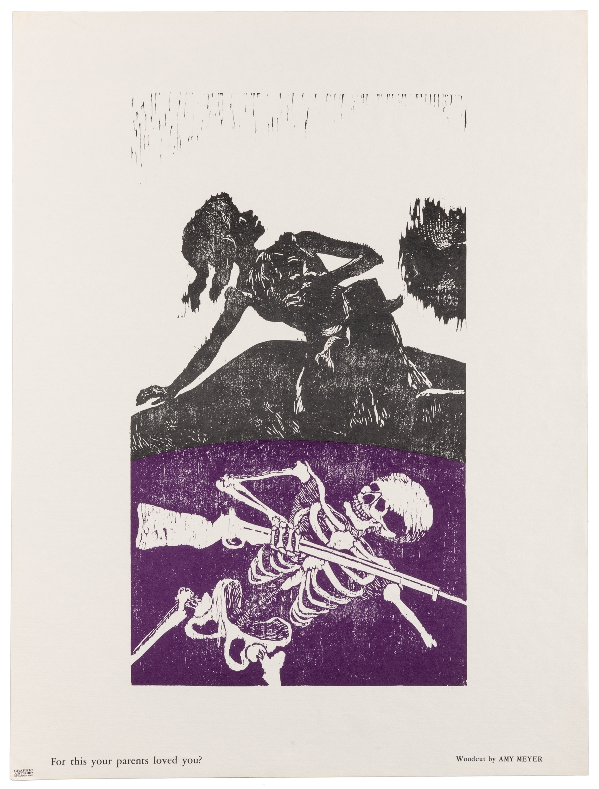 Artwork by Byron Randall, Prints of Peace and Protest, Made of woodcuts on paper