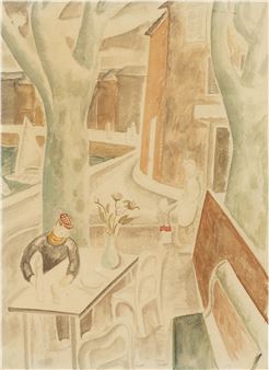 The Café, Cassis - Jessica Dismorr