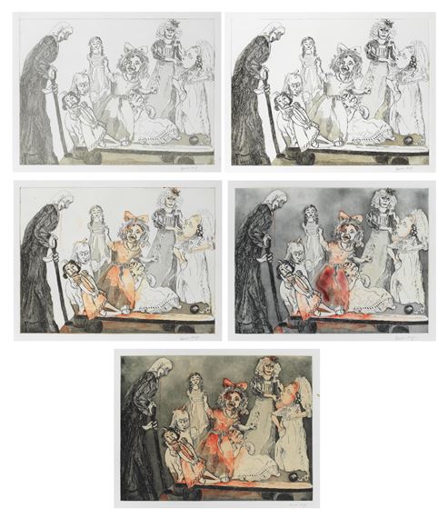 Death Goes Shopping (Unique Stage Proofs) (see Rosenthal 277) by Paula Rego, 2010