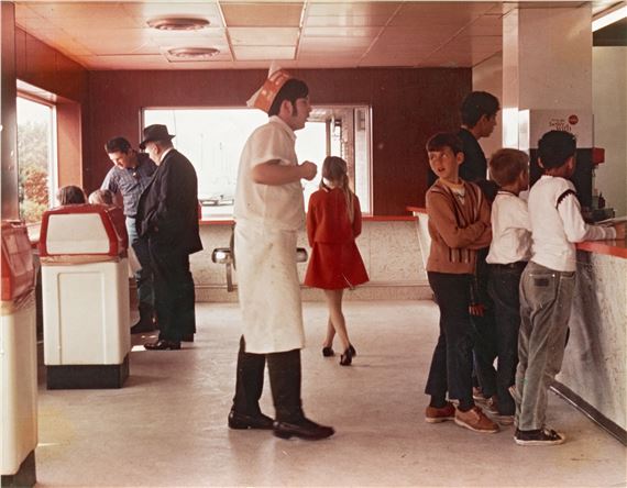 First Day Opening of Highway Restaurant, Jersey City, NJ by Dan Graham, 1967